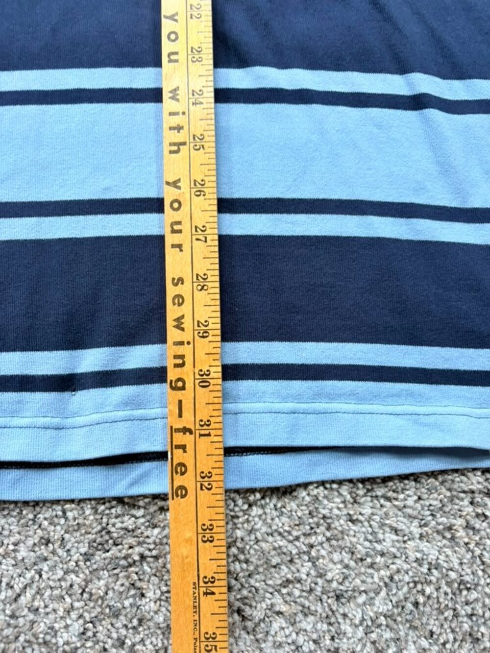 Brooks Brothers Rugby Shirt XXL Blue Stripe Long Sleeve Golden Fleece - Picture 10 of 10